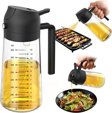 2 in 1 Olive Oil Dispenser Bottle Oil Sprayer for Cooking