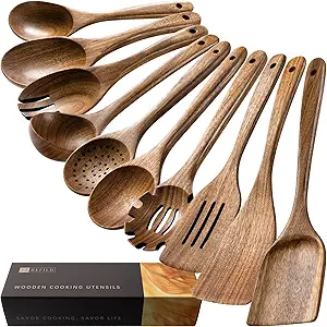 Wooden Spatulas and Spoons for Cooking