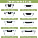 8 Pack Borosilicate Glass Food Storage Containers - Image 4