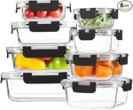 8 Pack Borosilicate Glass Food Storage Containers - Image 3